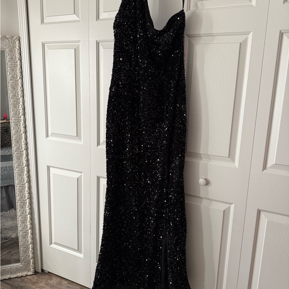 SHEIN Black One Shoulder Dress